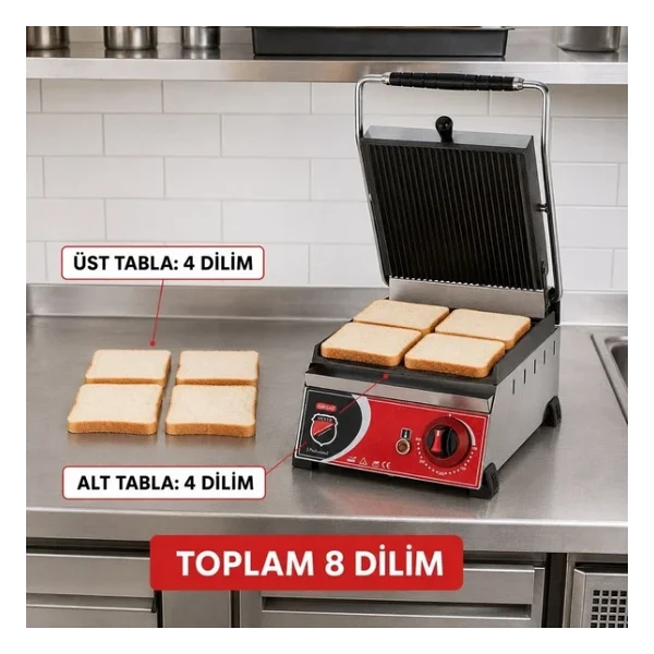 Işıkgaz Silver 8 Dilim Elektrikli Döküm Tost Makinesi - Görsel 6