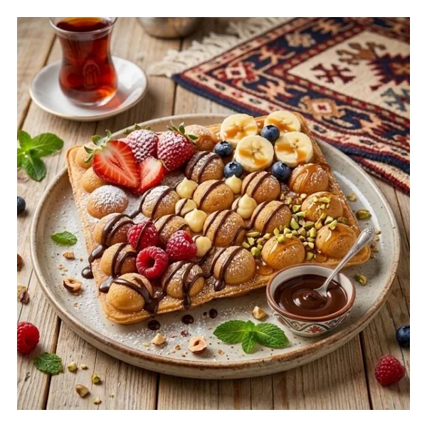 Işıkgaz Silver Elektrikli Çiftli Yuvarlak Bubble Waffle Makinesi - Görsel 5