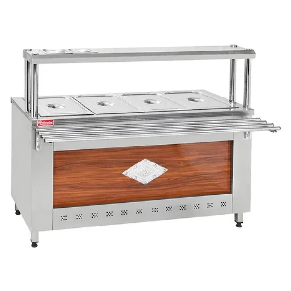 Himaksan 3+1 Doğalgazlı 4 Gözlü Tezgahlı Benmari - Görsel 3