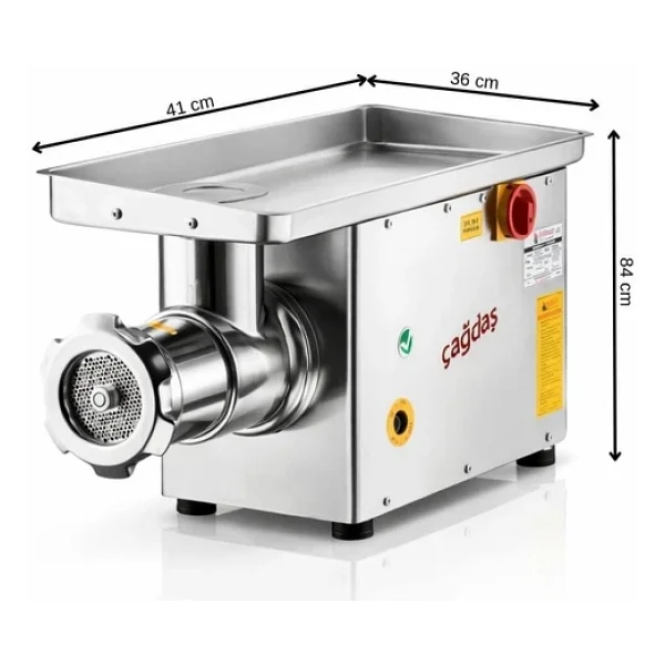 Çağdaş Makina Çağdaş No 32 Sifero Çelik Kaplama Kıyma Makinesi 220v - Görsel 2