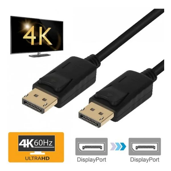 Displayport To Displayport Kablosu Display Port Dp Bağlantı 1.8m - Görsel 3