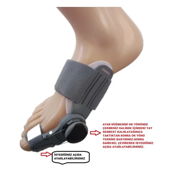 Halluks Valgus Gece Ateli Derece Ayarlı 1 Adet - Görsel 4
