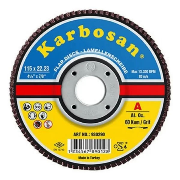 Karbosan 115x22 60 Kum Flap Disk Zımpara 1 Adet - Görsel 4