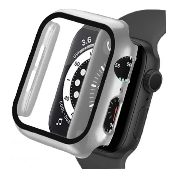 Binano Apple Watch 38mm Sense Kasa Ve Ekran Koruyucu Gümüş - Görsel 3