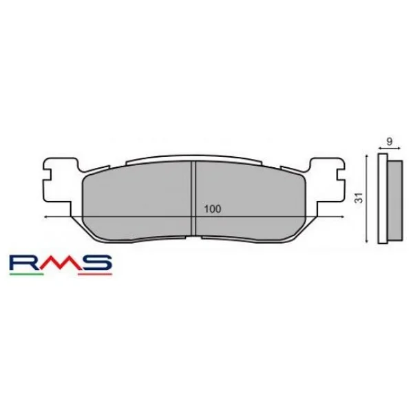 Yamaha Yzf R6 1999-2002 Arka Fren Balata Rms - Görsel 2