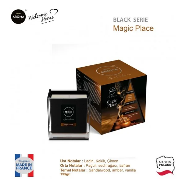 Aroma Home Black Series Kokulu Mum Magic Place 155gr. - Görsel 4