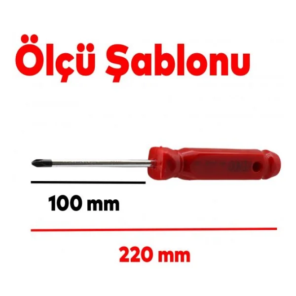 Kendo Tornavida Vida Civata Sokme Sikma Manuel El Klasik Yildiz Duz Uc Uclu 2x100 Ktt6101 - Görsel 2