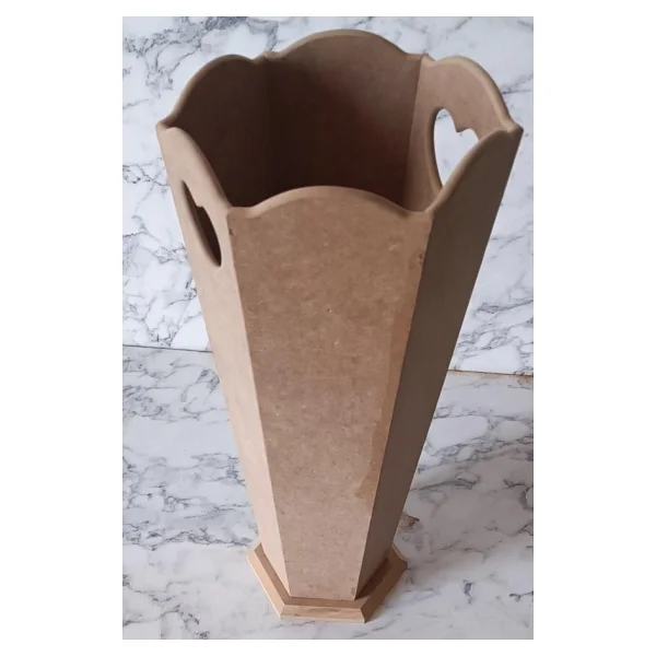 Hobi Adn 90187 Ahşap Mdf Ham Şemsiyelik Vazosu Büyük Model Kutuda Sevk El Yapım - Görsel 5