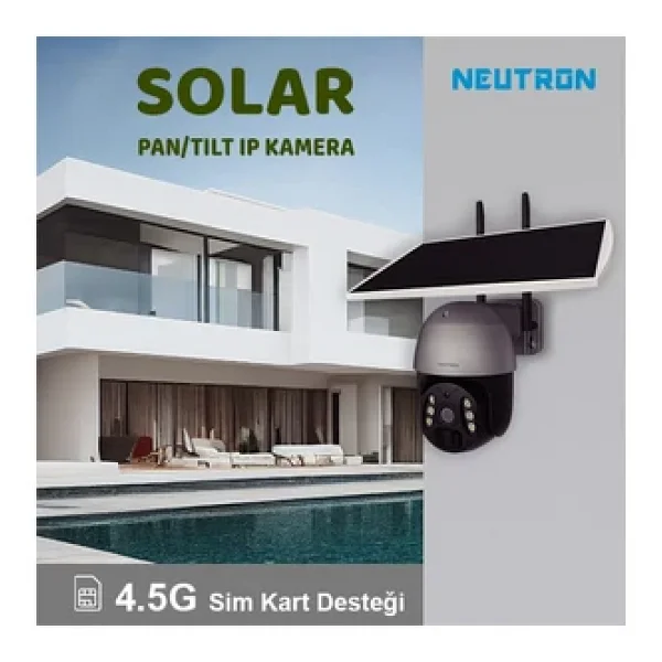 Neutron Ntl-Pt-10-4gwos-3mp 3 Mp 360 Derece Güneş Enerjili Gece Görüşlü 4g Ip Güvenlik Kamerası - Görsel 8