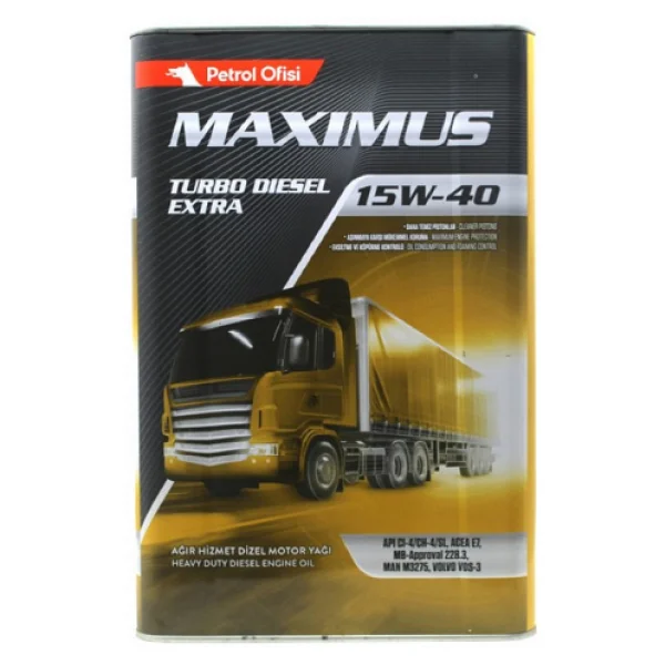Petrol Ofisi Maximus Turbo Diesel Extra 15w-40 18 Lt Motor Yağı - Görsel 5
