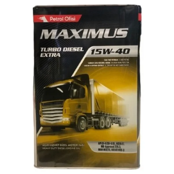 Petrol Ofisi Maximus Turbo Diesel Extra 15w-40 18 Lt Motor Yağı - Görsel 6