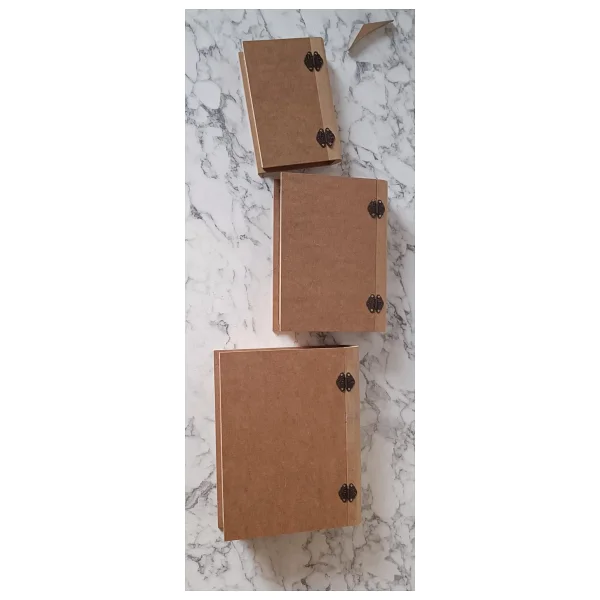 Hobi Adn 90203 Kitap Kutu 3'lü Set Ahşap Mdf Ham Ankara Siteler Ürünü El Yapım - Görsel 2