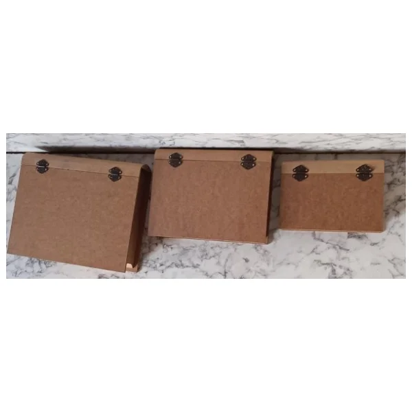 Hobi Adn 90203 Kitap Kutu 3'lü Set Ahşap Mdf Ham Ankara Siteler Ürünü El Yapım - Görsel 3