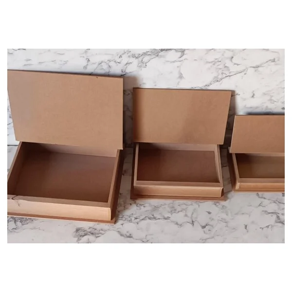 Hobi Adn 90203 Kitap Kutu 3'lü Set Ahşap Mdf Ham Ankara Siteler Ürünü El Yapım - Görsel 5
