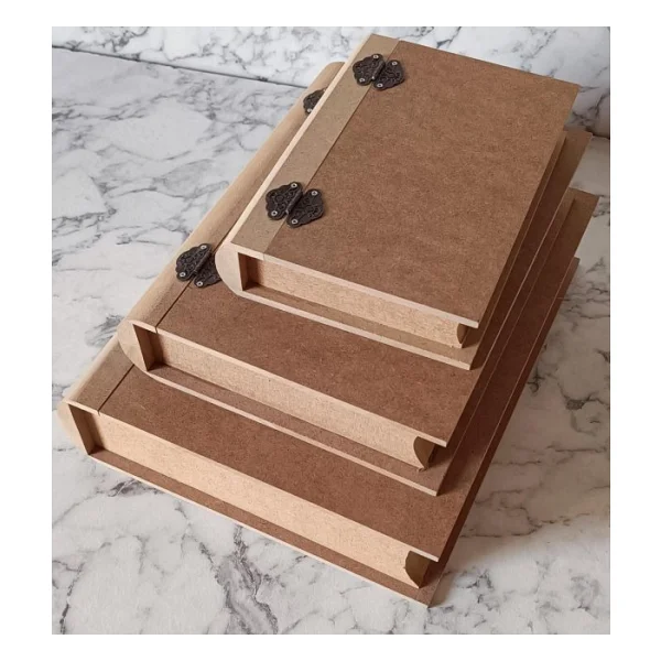 Hobi Adn 90203 Kitap Kutu 3'lü Set Ahşap Mdf Ham Ankara Siteler Ürünü El Yapım - Görsel 9