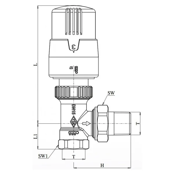 E.C.A. Trv4 602120755 1/2" 5 Adet Termostatik Köşe Radyatör Vanası - Görsel 7