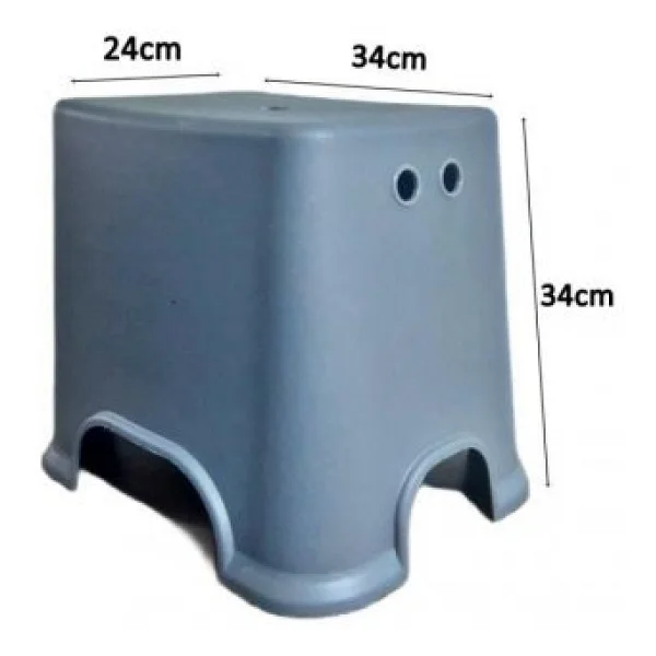 Geseus Banyo Taburesi Çok Amaçlı Tabure Kaymaz Ayakalı Max-140kg Taşıma Kapasitesi-Antrasit-5171-84a - Görsel 7