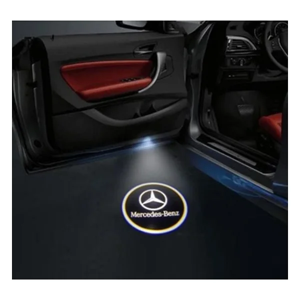 Autogp Mercedes W205 Kapı Altı Işık Lazer LED Logo Hoşgeldin Aydınlatması - Görsel 3