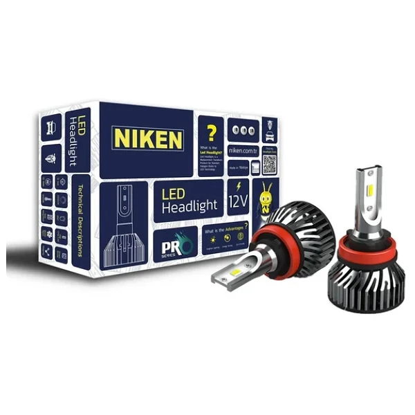 Niken H9 LED Xenon Far Aydınlatma Seti Şimşek Etkili Pro 6400lm - Görsel 6