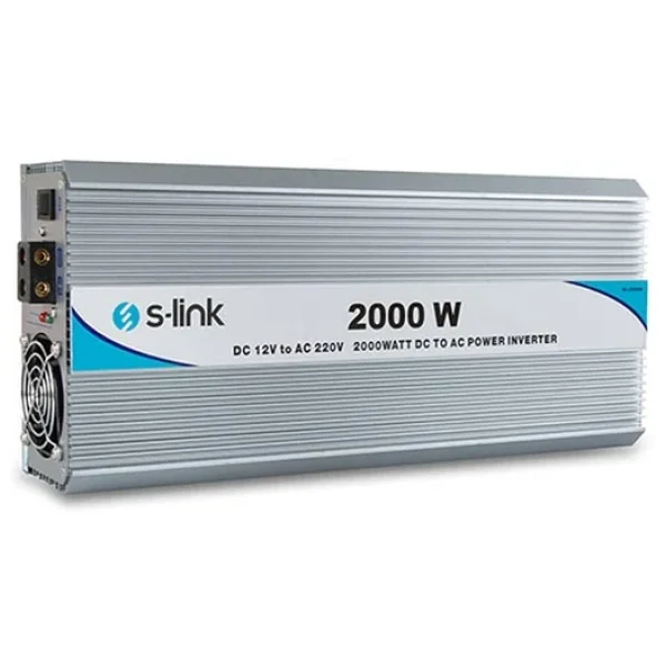 S-Link SL-2000W 2000 Watt 12 Volt 220 Wat Inverter 12V-220V Çevirici Dönüştürücü - Görsel 3