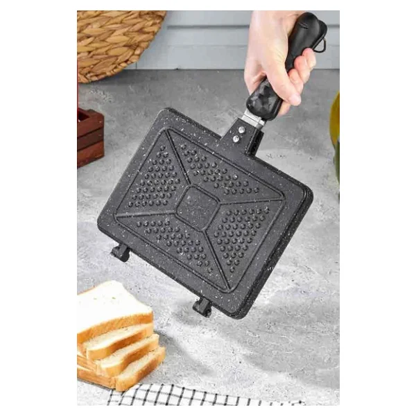 Eda Granit 17x24 Cm Ocak Üstü Tost Makinesi Zk-904 - Görsel 4
