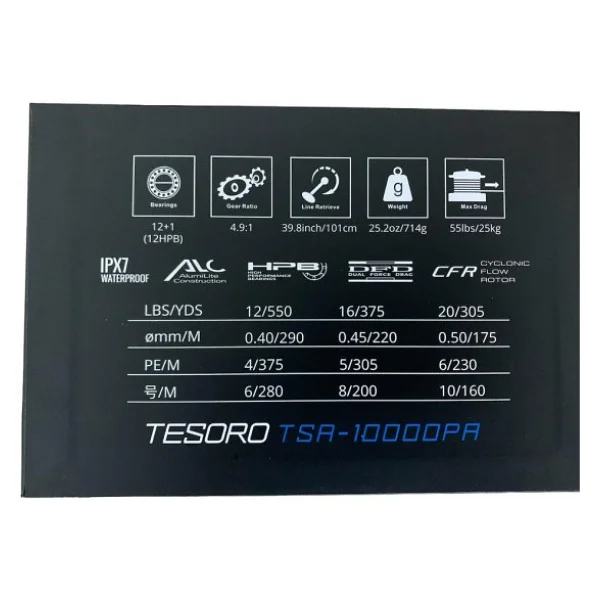 Okuma Tesoro Tsr-10000pa 12+1 Bb Spin Olta Makinesi - Görsel 6