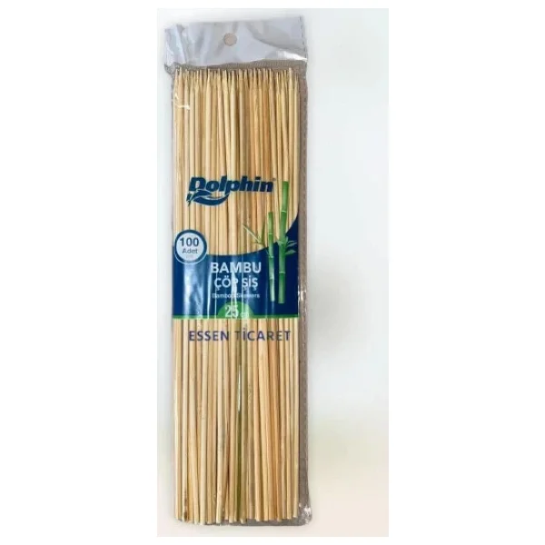 Dolphin Bambu Ahşap Çöp Şiş - 25 Cm. - 100 Lü 5 Paket - Görsel 4