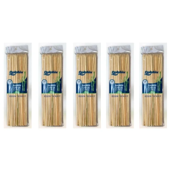 Dolphin Bambu Ahşap Çöp Şiş - 25 Cm. - 100 Lü 5 Paket - Görsel 3