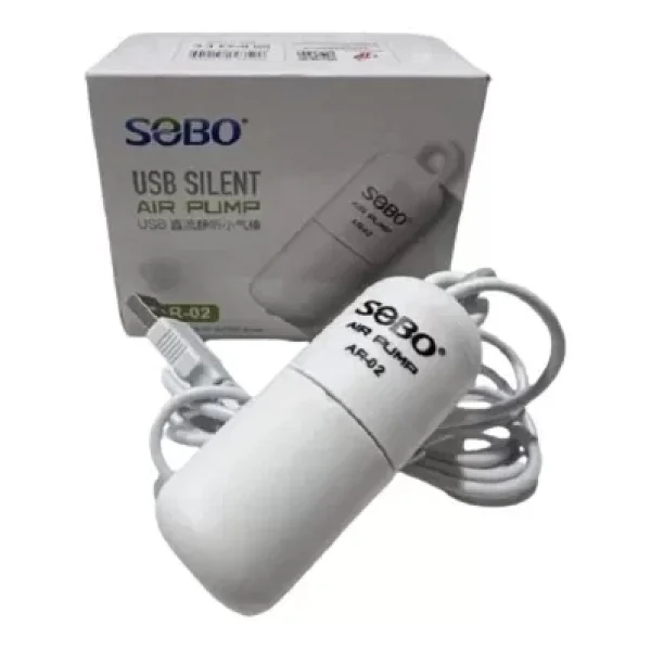 Sobo USB Girişli Sessiz Tek Çıkışlı Mini Akvaryum Hava Motoru 1w 4lt/Dak Ar-02 - Görsel 2