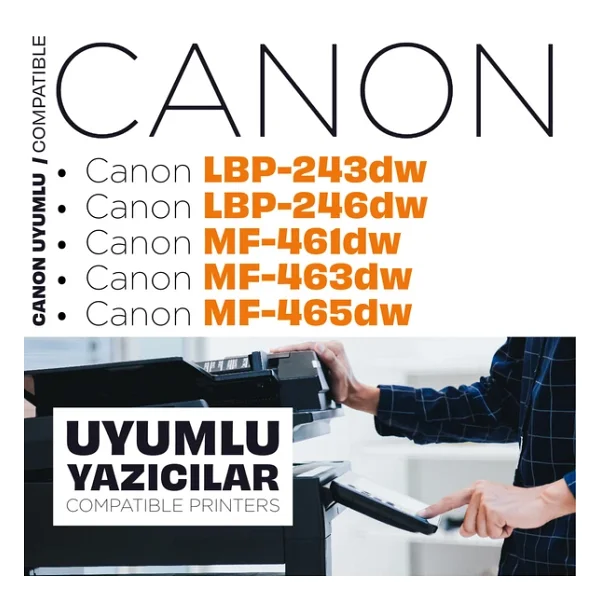 Canon Crg-070 Toner Tozu 1000gr./ Lbp243dw / Lbp246dw / Mf461dw / Mf463dw / Mf465d - Görsel 6
