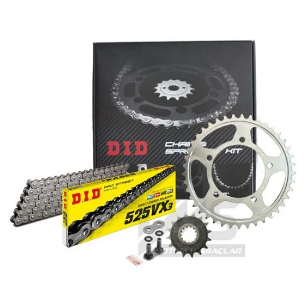 Did-Jt 2012-2022 Kawasaki Klz 1000 Versys Uyumlu Zincir Dişli Set Çelik Renk - Görsel 4