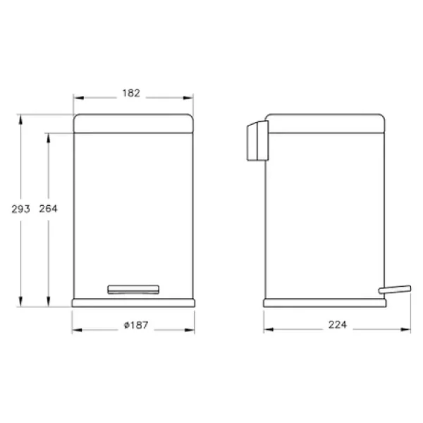 Vitra A44055 Arkitekta Paslanmaz Çöp Kovası - Görsel 4