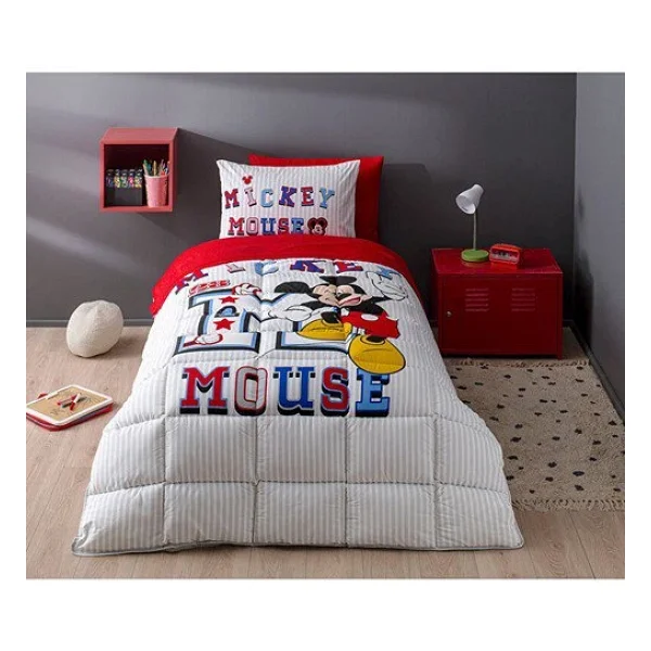 Özdilek Mickey Mouse Collage Lastikli Çarşaflı Tek Kişilik Uyku Seti - Görsel 3