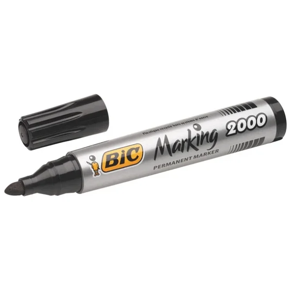 Bic 2000 Siyah Yuvarlak Uç Permanent 12'li Marker Kalem - Görsel 3