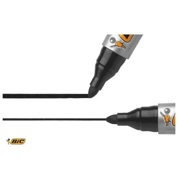 Bic 2000 Siyah Yuvarlak Uç Permanent 12'li Marker Kalem - Görsel 4