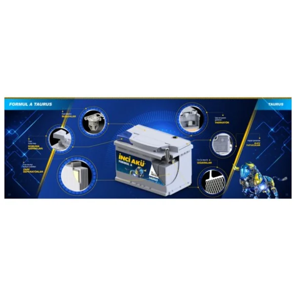 İnci Formul A Taurus 12 V 82 Ah 740 Cca Akü - 2021 - Görsel 2