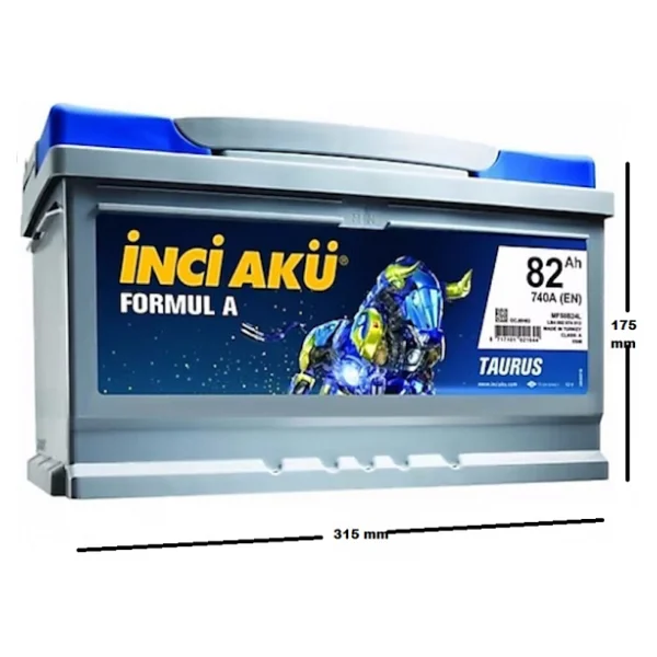İnci Formul A Taurus 12 V 82 Ah 740 Cca Akü - Görsel 2