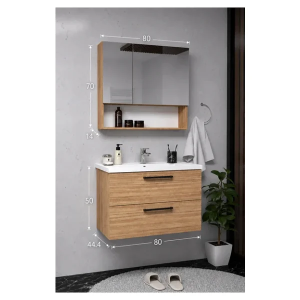 Teta Home Batum 80 Cm Banyo Dolabı Seti - Görsel 7