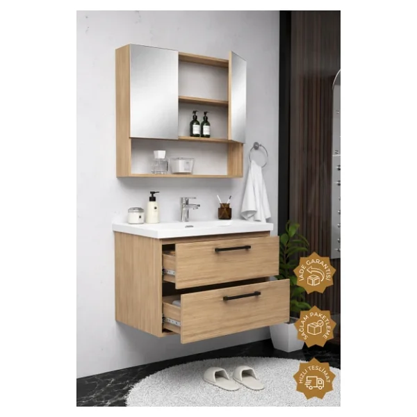 Teta Home Batum 80 Cm Banyo Dolabı Seti - Görsel 4