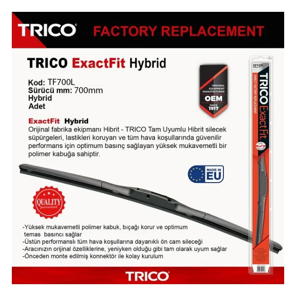 Trico Exactfit Hybrid Tek Silecek 700mm Hf700l - Görsel 3
