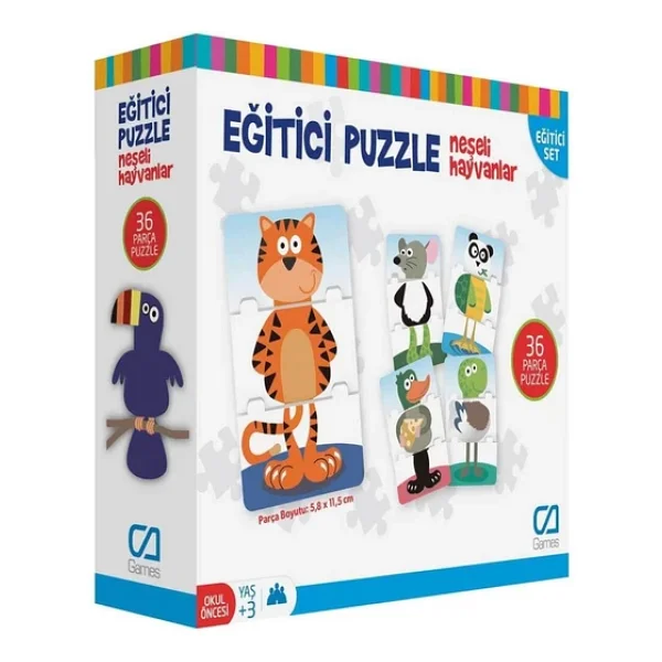 Ca Games Neşeli Hayvanlar 36 Parça Eğitici Puzzle 5028 - Görsel 4