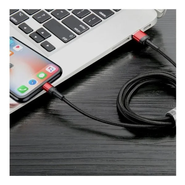 Baseus Cafule Siyah 1 M USB To Lightning Şarj Kablosu - Görsel 7
