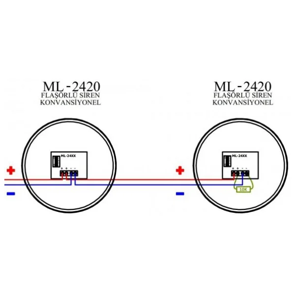 Mavigard Ml-2420 24v Dc Konvansiyonel Kırmızı Elektronik Flaşör Siren - Görsel 4