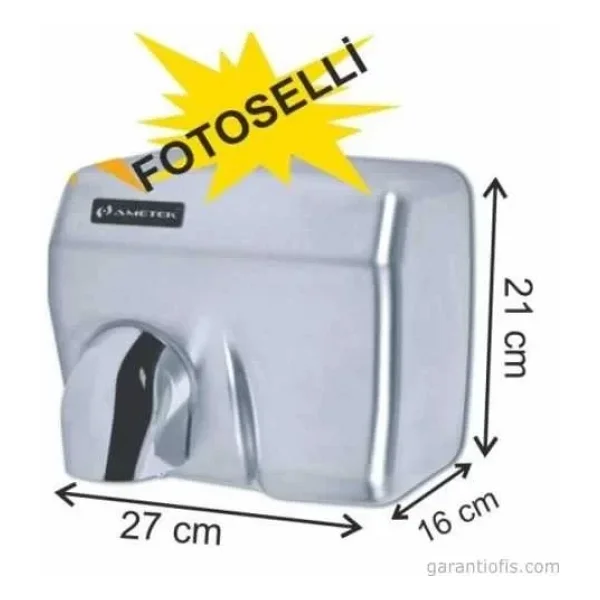 Garanti Metal 7145 İnox Saten Fotoselli El Kurutma Makinesi (Güç: 2360w) - Görsel 3