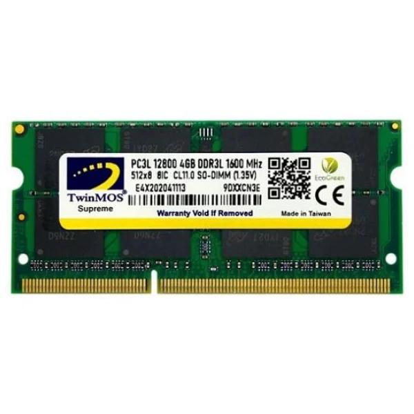 Twinmos 4 GB 1600 MHz DDR3 Cl11 Sodımm Mdd3l4gb1600n RAM - Görsel 7