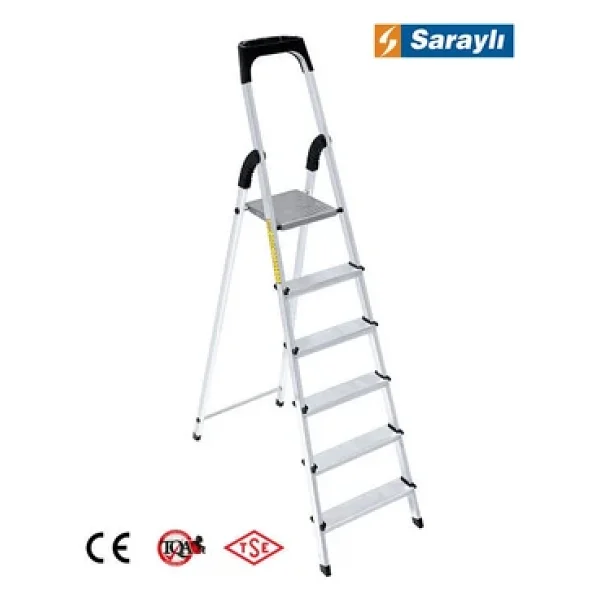 Saraylı 1504 Alüminyum 5+1 Basamaklı Merdiven - Görsel 4