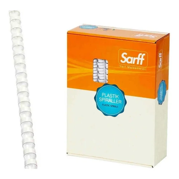 Sarff Spiral Plastik Delux 18 Mm 100'lü Beyaz - Görsel 4