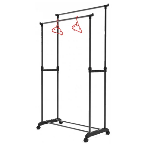 Porsima Perillas 18004 Shore Duo Yukseklik Ayarli Tekerlekli Esek Metal Askilik - Vestiyer Portmanto - Görsel 3