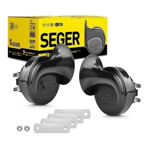 Seger Dadat Salyangoz Korna 12v 118 Db (Çift Fişli) 2'li Paket - Görsel 3