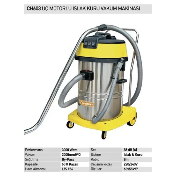 Power Wash Ch603 3000 W Islak Kuru Süpürge - Görsel 5